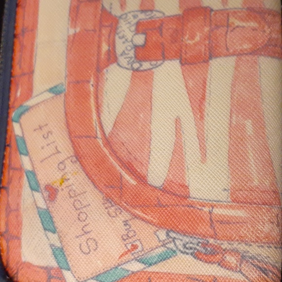 BRIGHTON LEATHER VIP WALLET HANDPAINTED EUC - Picture 13 of 15